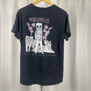 Marshmello Medium Graphic Print Tiger Band Music Grunge T Shirt Crewneck